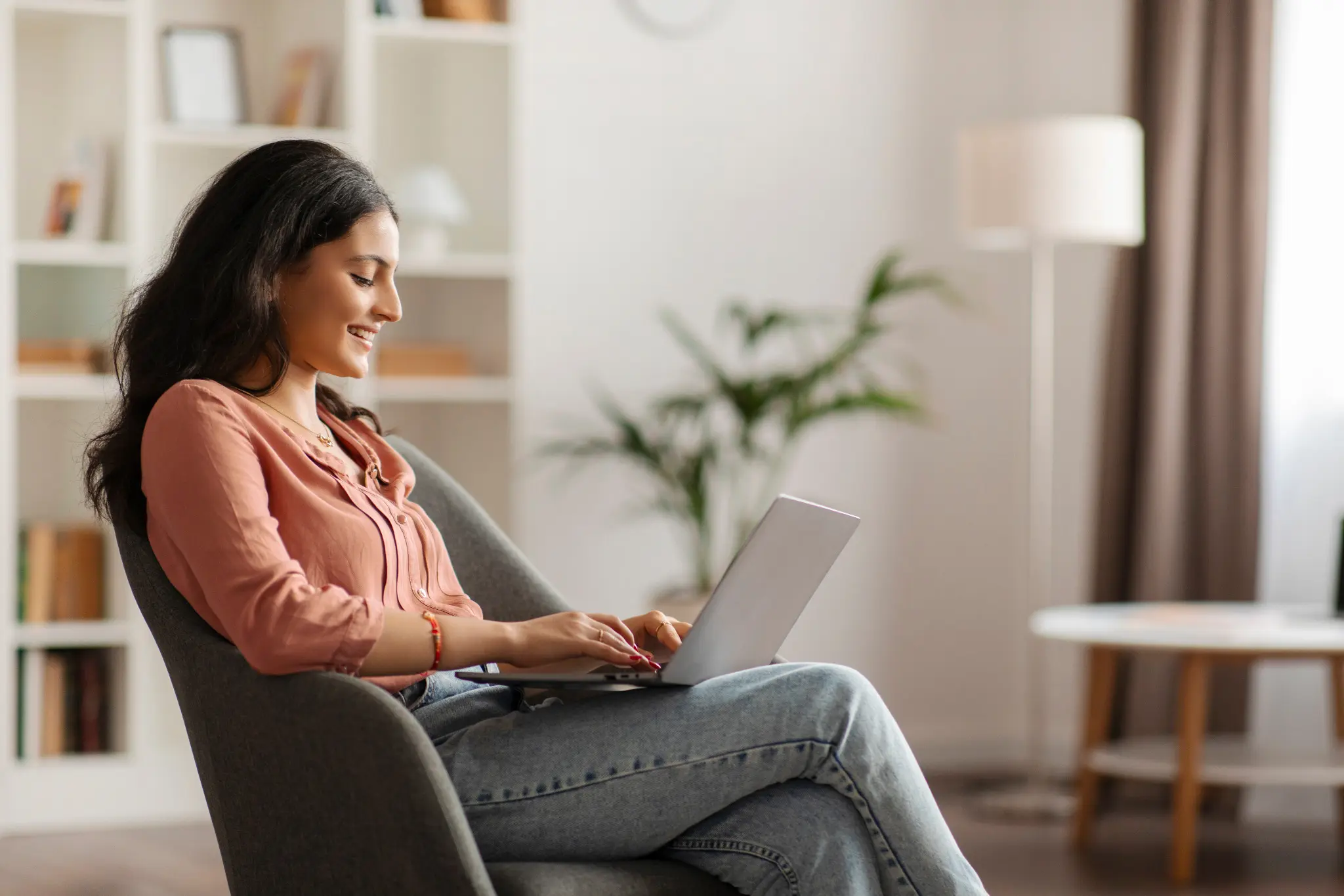 Home-office customer comparing printer requirements on a laptop