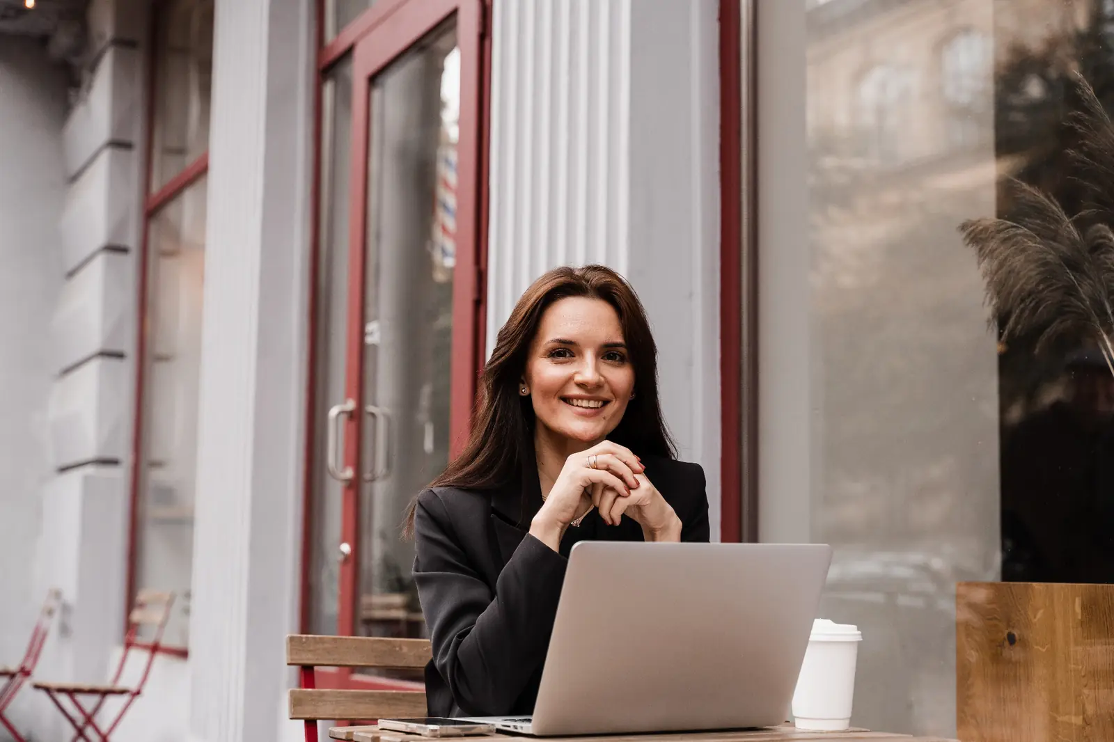 People using computers in a bright professional environment